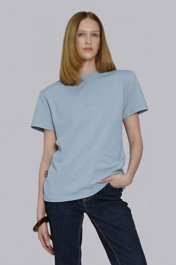 t-shirt regular TRACE z poduszkami baby blue