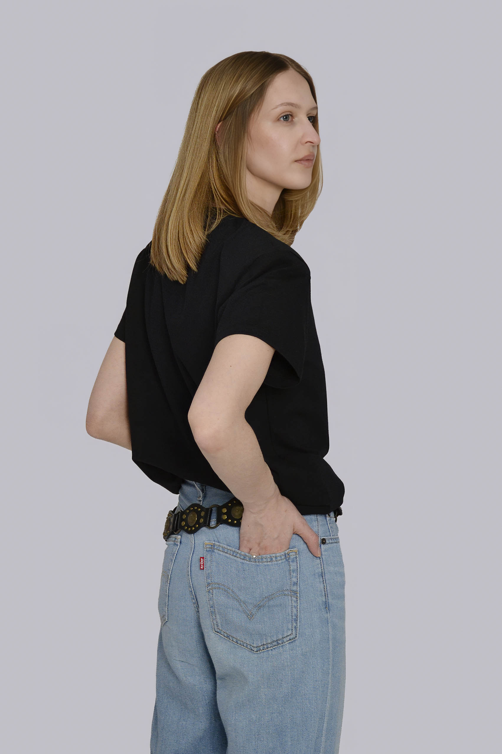 TRACE BLACK4_1 t-shirt regular TRACE z poduszkami black