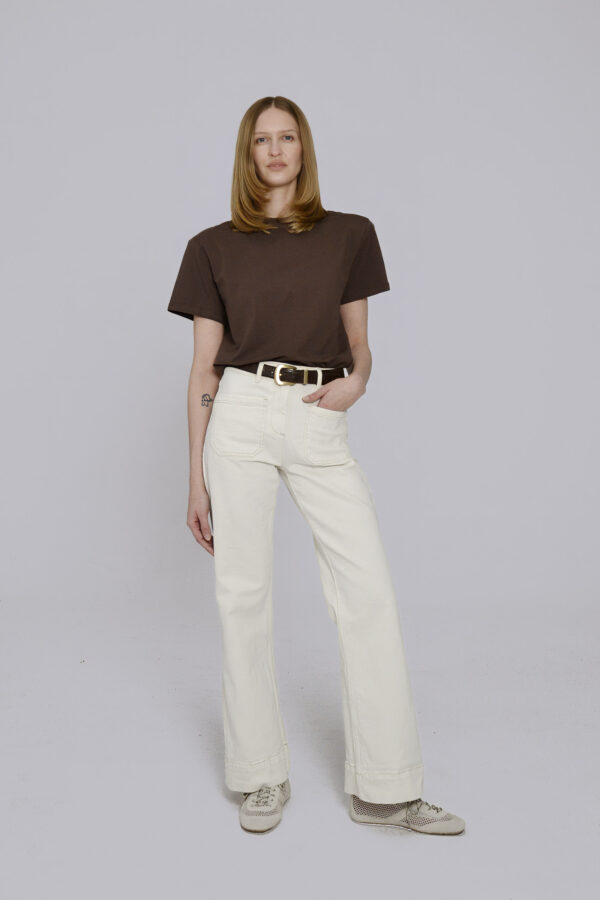 t-shirt regular TRACE z poduszkami brown