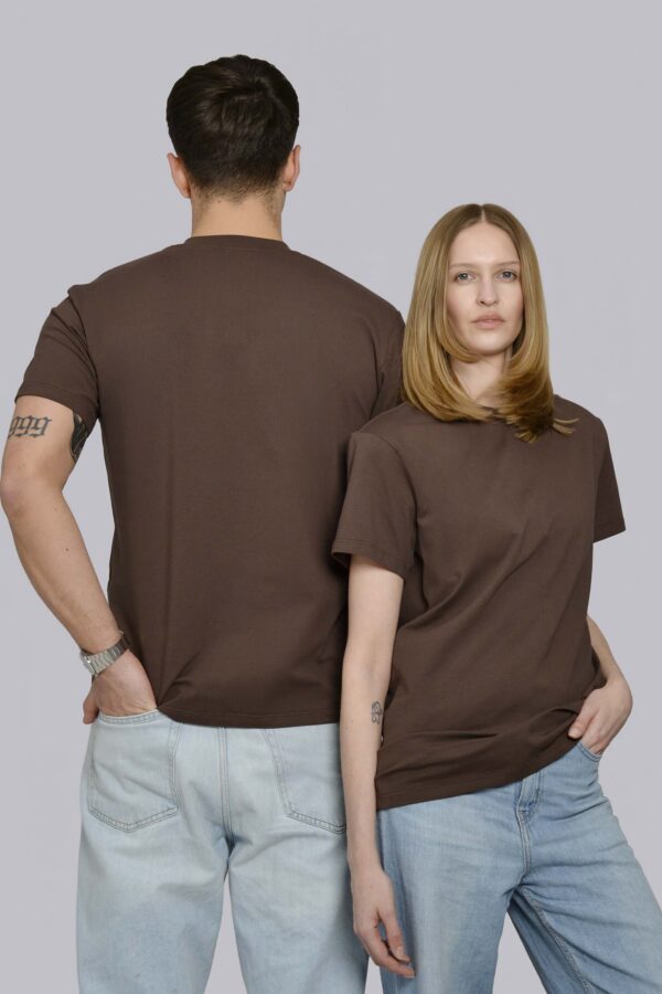 t-shirt regular TRACE z poduszkami brown