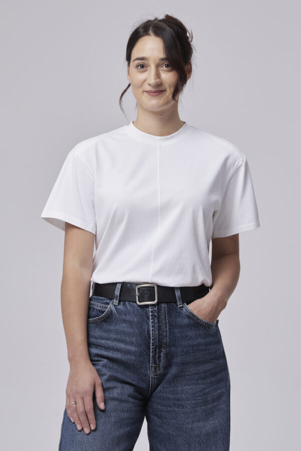 t-shirt regular TRACE z poduszkami off-white