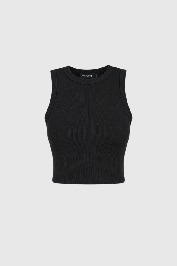 tank top rib damski AXIS czarny