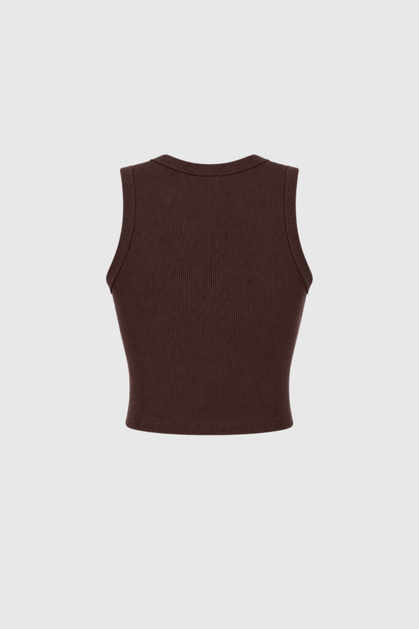 tank top rib damski AXIS brązowy