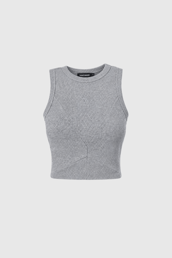 Tank top rib damski AXIS szary