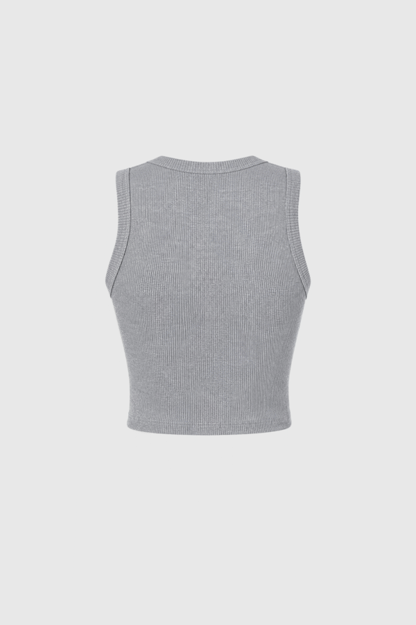 Tank top rib damski AXIS szary